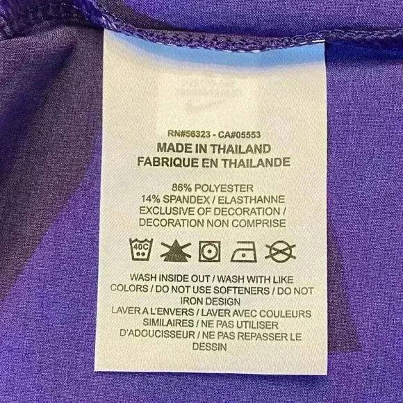 Nike Dri-Fit Mens Polo Coaching Shirt M Purple Football Sports Athletic Logo NWT - Picture 8 of 8
